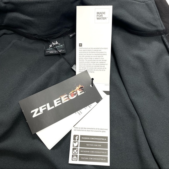 Zhik ZFleece Zip up Jacket in Gray JK-211-CB-M New - Picture 6 of 10
